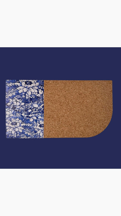 Pet Mat Flower Blue