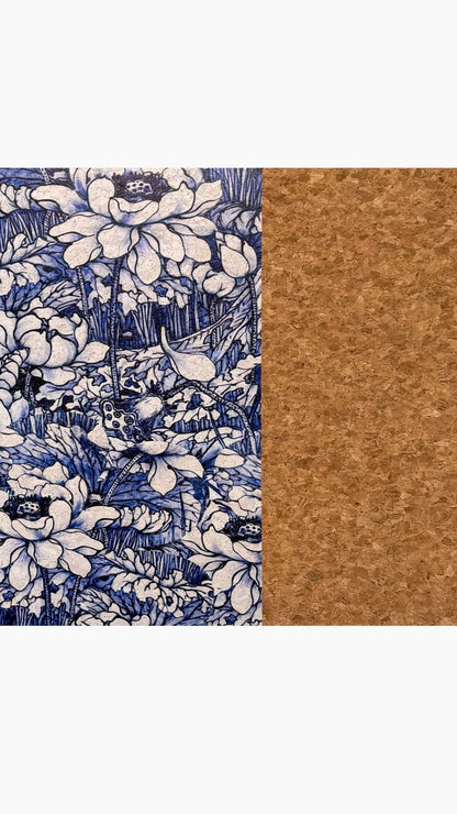 Pet Mat Flower Blue