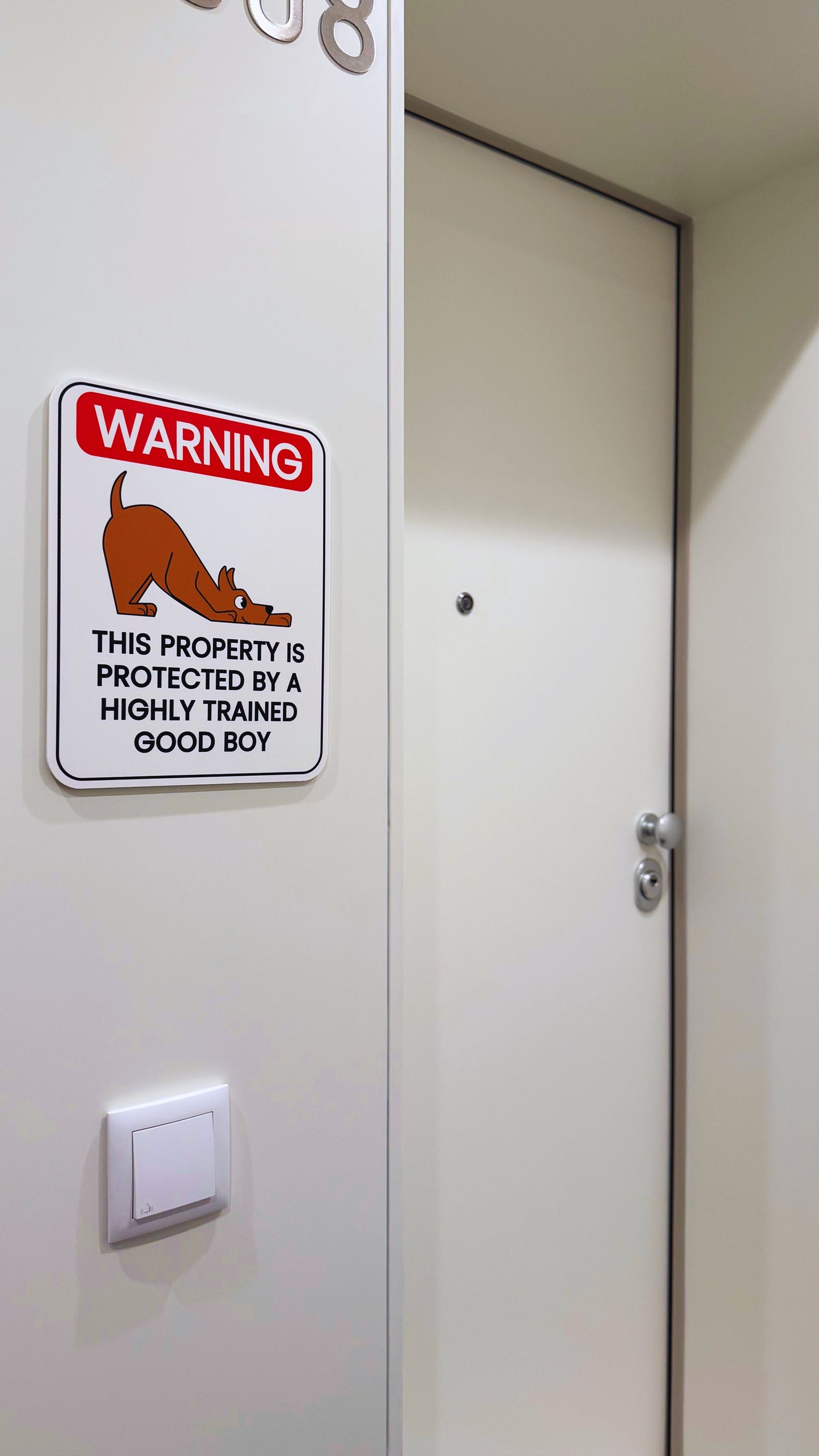 Highly Trained Good Boy Sign