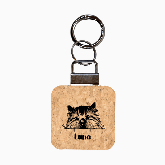 The Cat Keychain,  a keyring perfect for Cat Lovers with breeds such as Maine Coon or Siamese