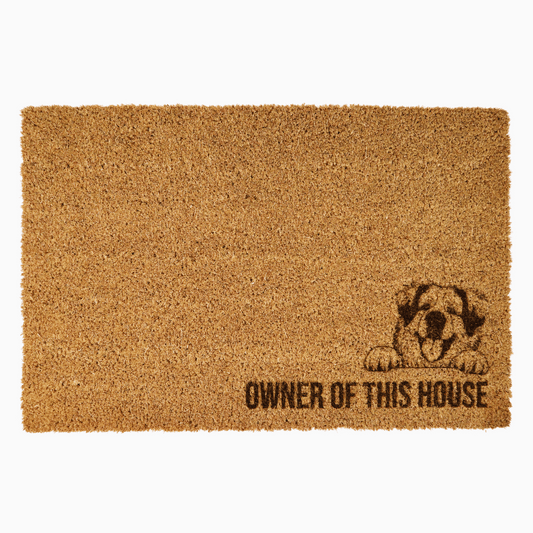 Owner Of This House Doormat with breeds from Border Collie to American Buly, perfect for dog lovers 
