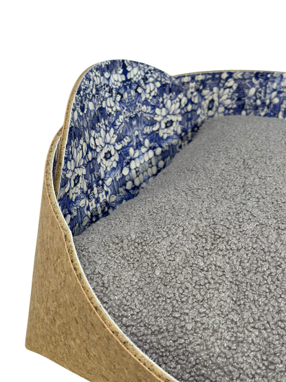 Pet Bed Flower Blue