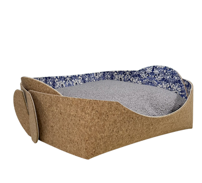 Pet Bed Flower Blue