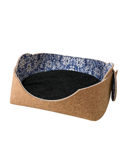 Pet Bed Flower Blue
