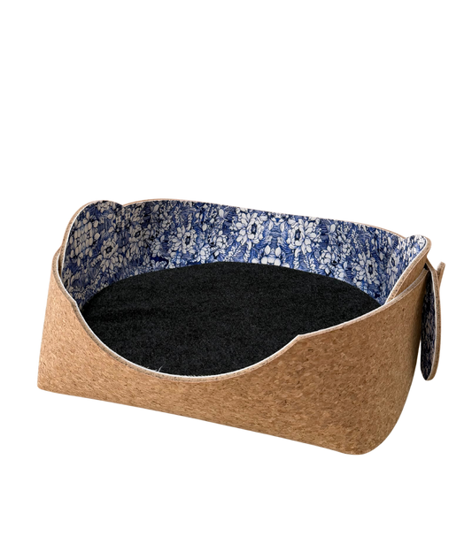Pet Bed Flower Blue
