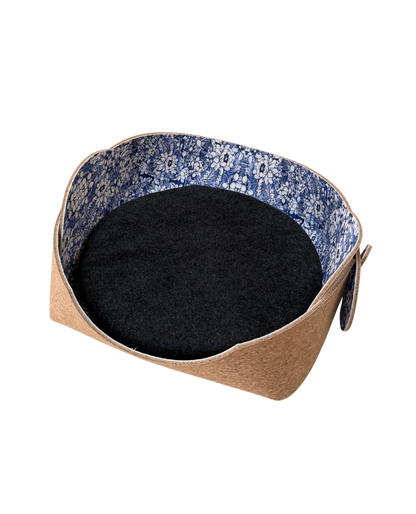 Pet Bed Flower Blue
