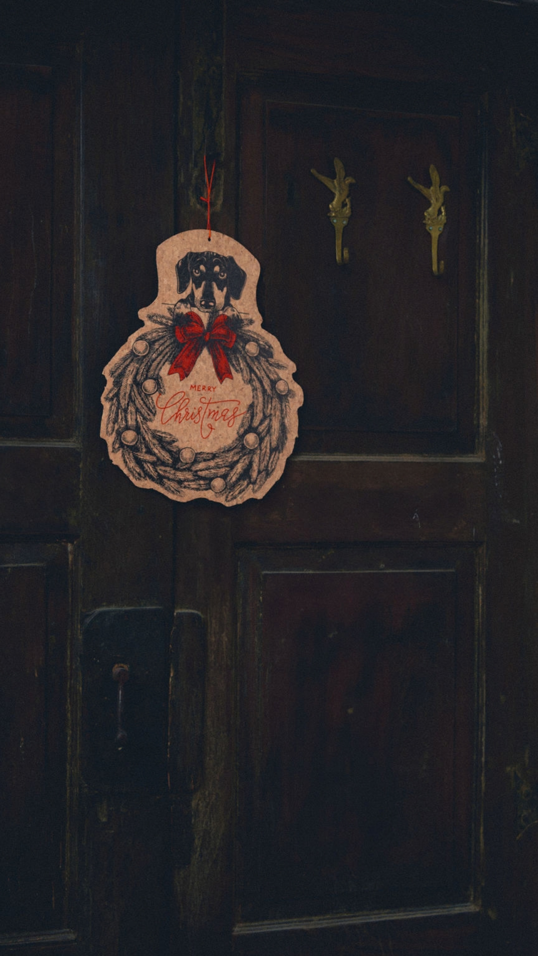 CHRISTMAS PET WREATH DOG