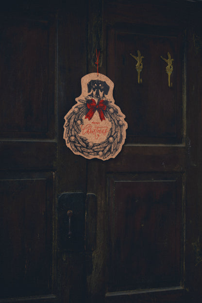 CHRISTMAS PET WREATH DOG